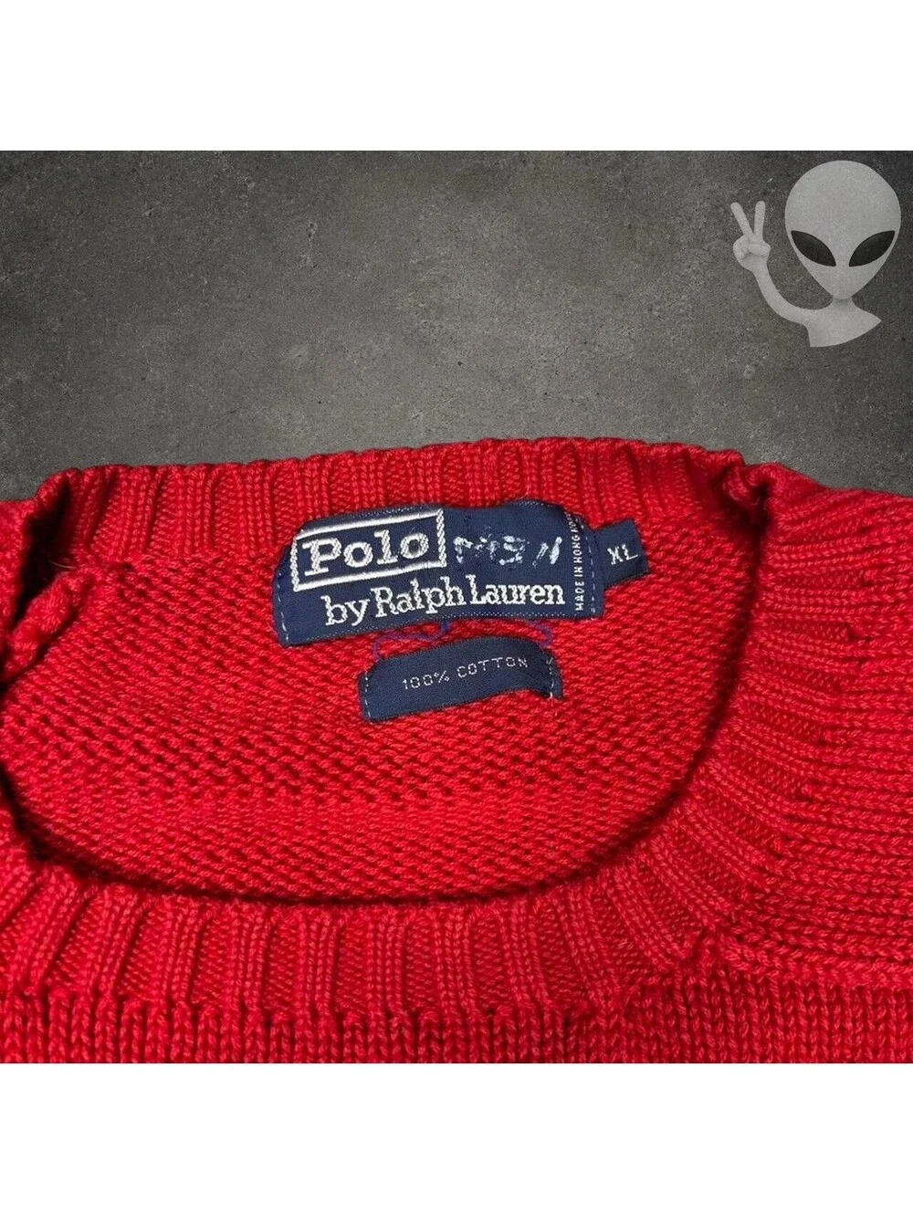 Polo Ralph Lauren Crewneck Knit Sweater Mens XL Red Pullover